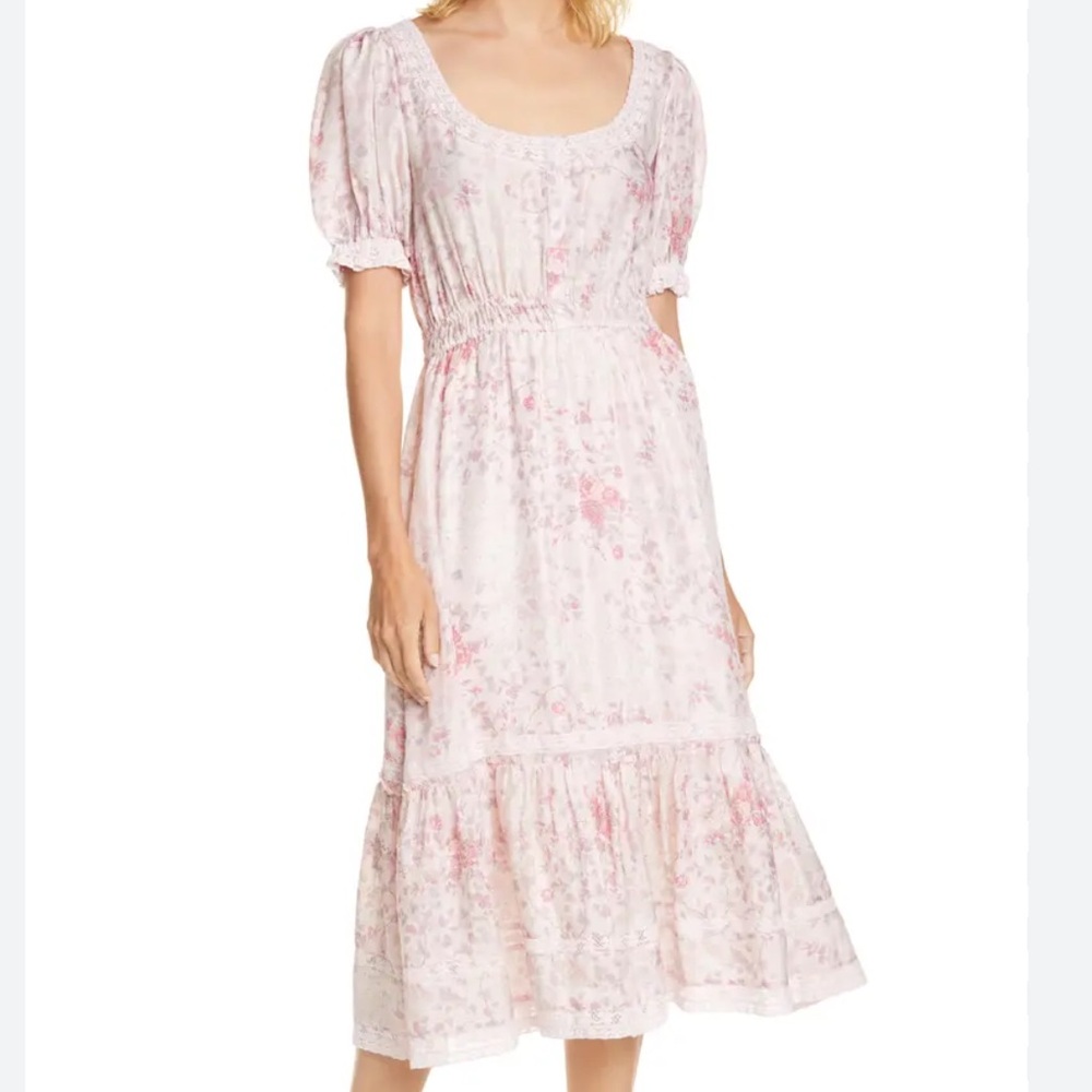 Loveshackfancy Wendy floral midi dress size s